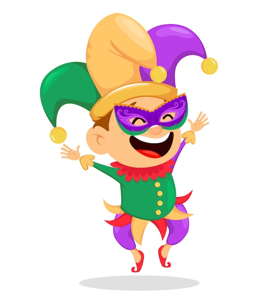 Mardi Gras Jester W Ilustracji Maski