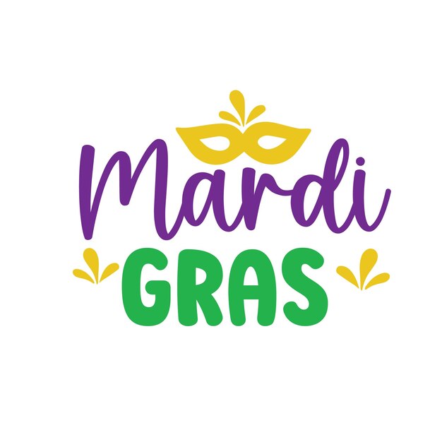 Plik wektorowy mardi gras svg projekt typografii