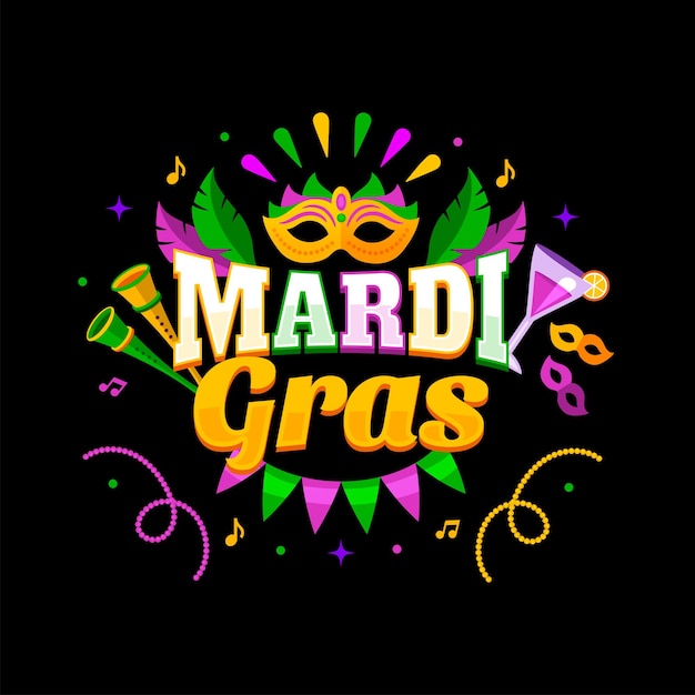 Mardi Gras świąteczna maska vintage i ramka z piórami z miejscem na tekst festiwal i maskarada w Wenecji