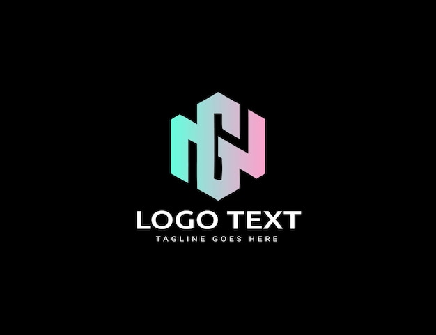 Marka tożsamości korporacyjnej wektor logo nc projekt.