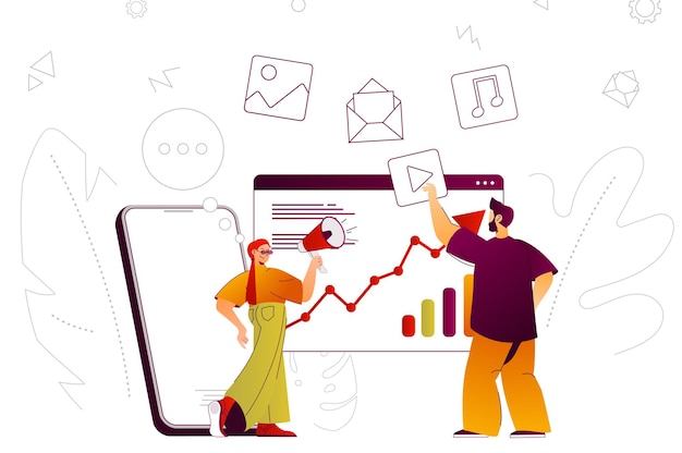 marketing internetowy koncepcja internetowa zespół promujący biznes opracowuje strategię online