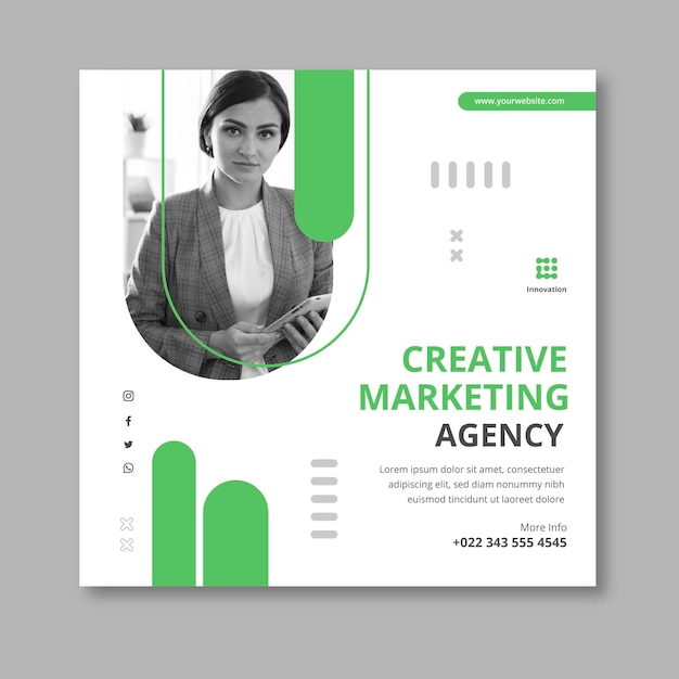 Marketingowy szablon ulotki biznesowej