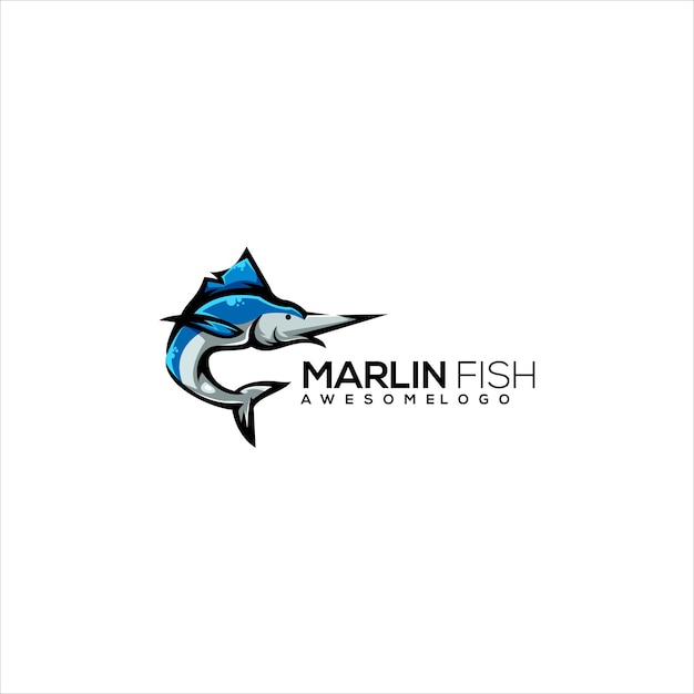 Marlin Projekt Wektor Ilustracja Logo