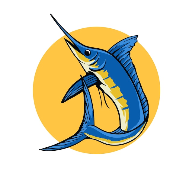 Plik wektorowy marlin ryba wektor ilustracja grafika