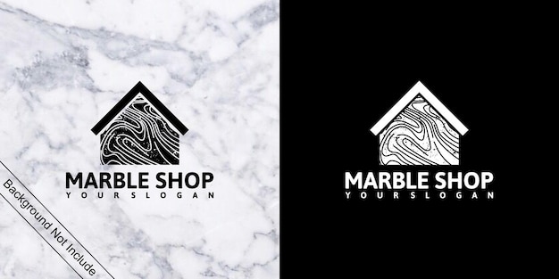 Plik wektorowy marmurowy sklep, inspiracja logo z grafiką liniową dla sklepu i biznesu