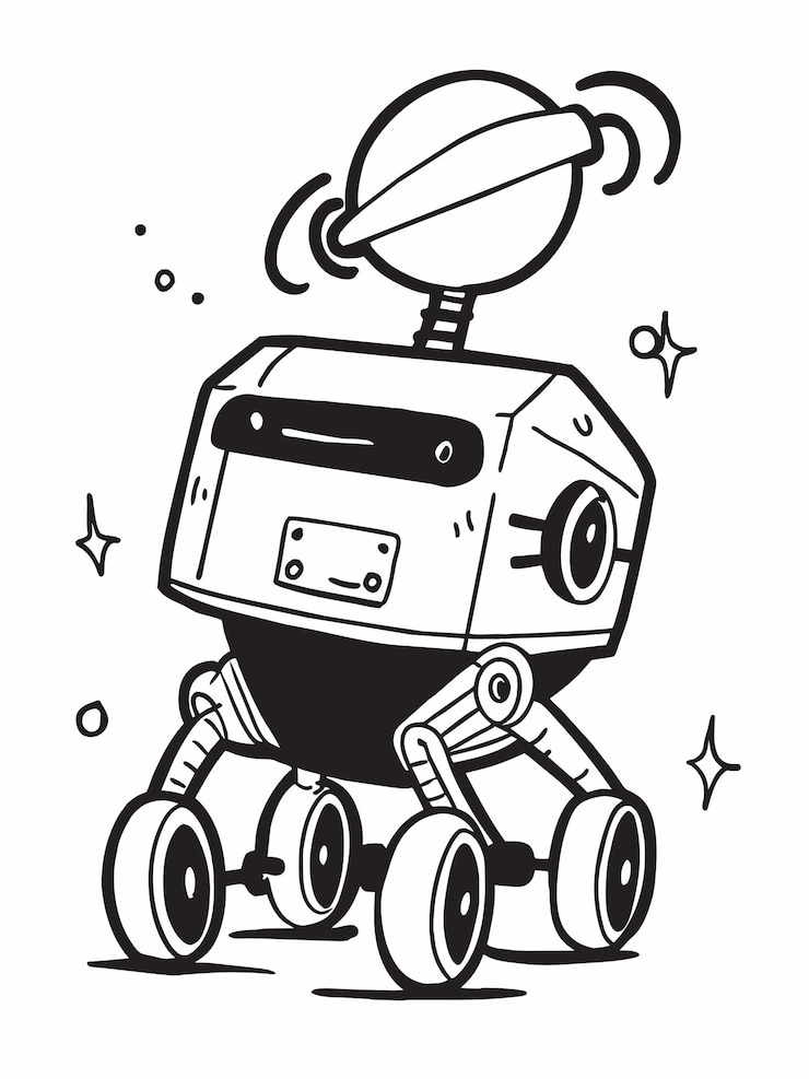 Wektor mars rover wektorowy ilustracja graficzna format pliku źródłowego eps bezstratny projekt ikony skalowania