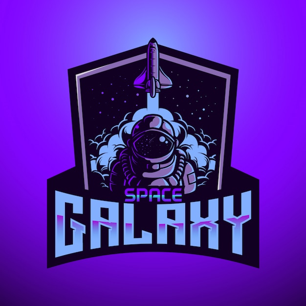 Plik wektorowy mascot logo astronaunt space galaxy