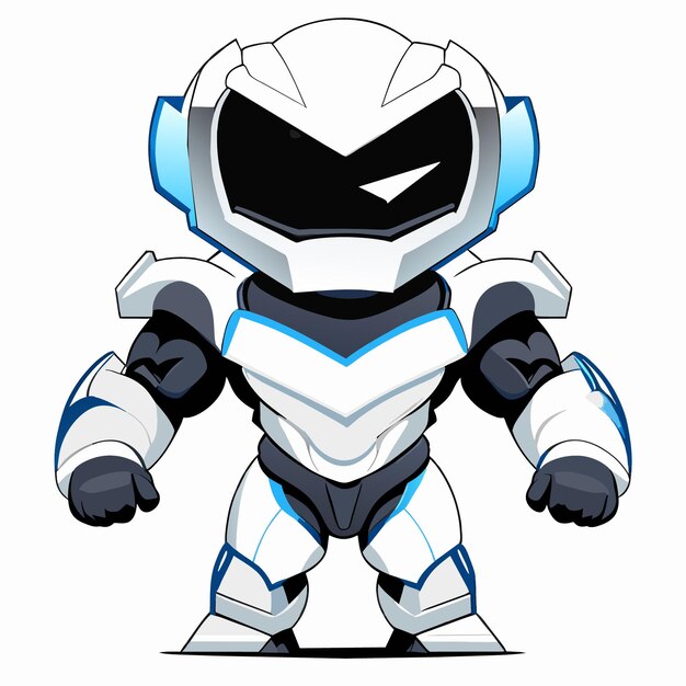 Plik wektorowy mascotstyle robot wektorowa grafika