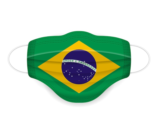 Maska medyczna flaga Brazylii