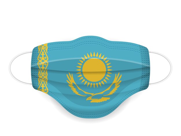 Maska medyczna flaga Kazachstanu