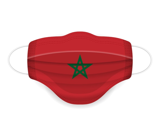 Maska medyczna flaga Maroka