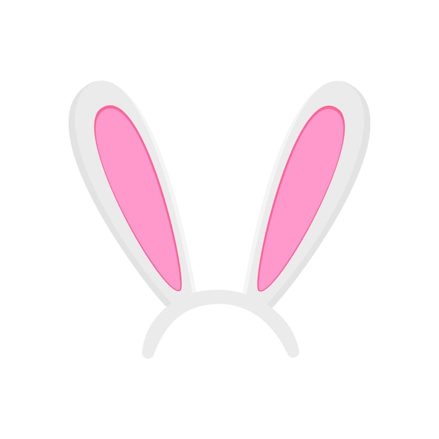 Plik wektorowy maska z uszami królika rekwizyty z uszami królika na przyjęcie wielkanocne lub fotobudkę element kostiumu zająca dla dzieci