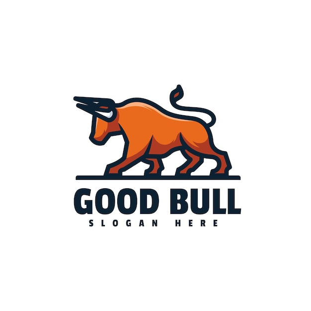 Plik wektorowy maskotka bull ilustracja i logo postaci