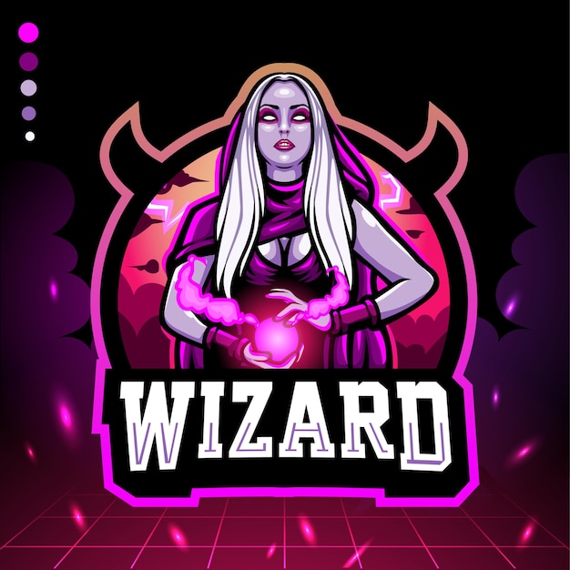 Maskotka Czarodziej. Logo Esport