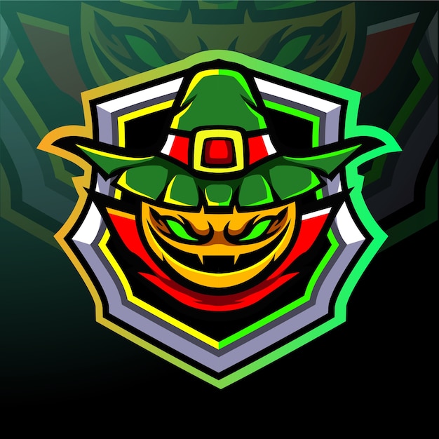 Maskotka Głowa Dyni. Logo Esport.