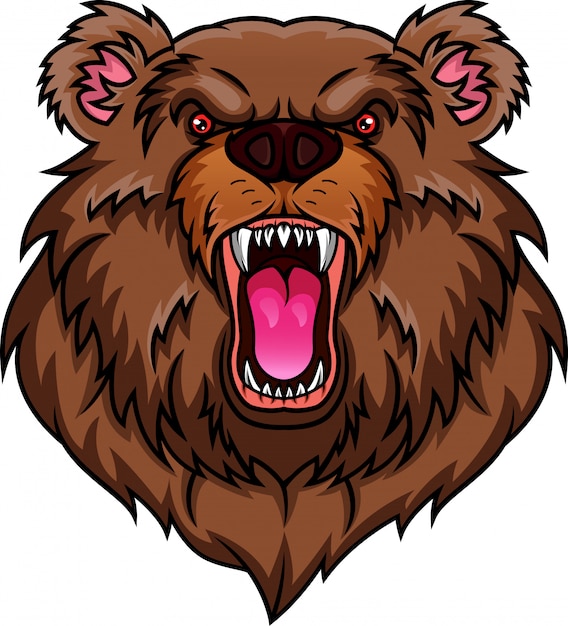 Plik wektorowy maskotka głowa niedźwiedzia