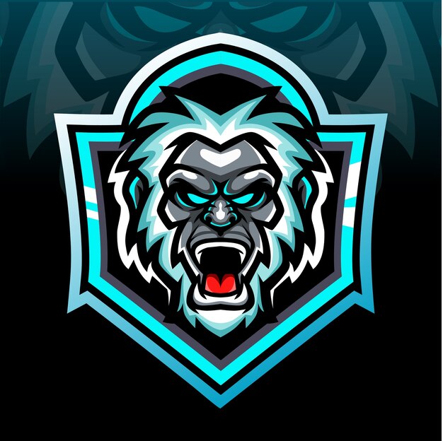 Maskotka Głowy Yeti. Projektowanie Logo Esport