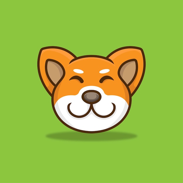 Maskotka Head Inu Shiba Logo