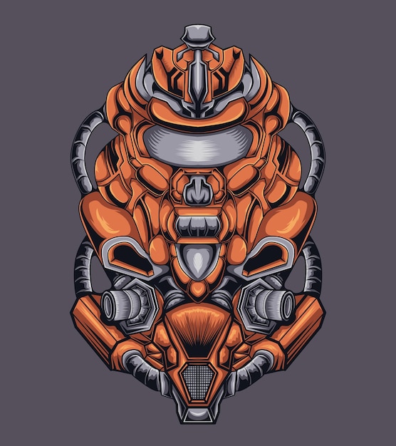 Maskotka ilustracja robota wojennego