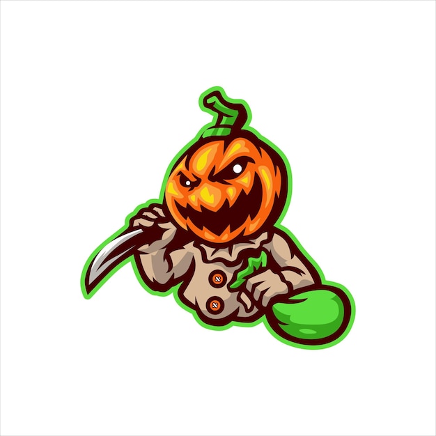 Plik wektorowy maskotka killer pumpkin