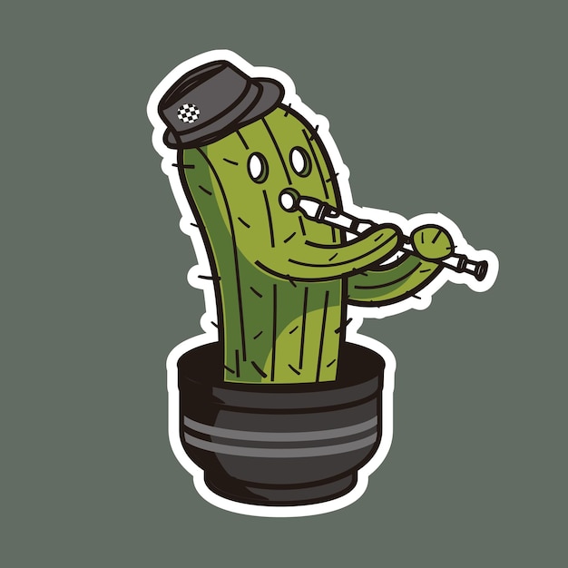 Plik wektorowy maskotka zespołu kaktusów