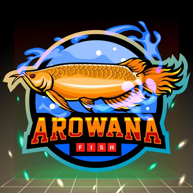 Maskotka Złota Arowana. Projektowanie Logo Esport