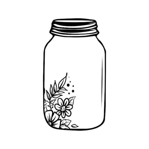 Mason Jar Vector Mason Jar Ilustracja Puste Jar Svg Canning Jar Szklany Jar