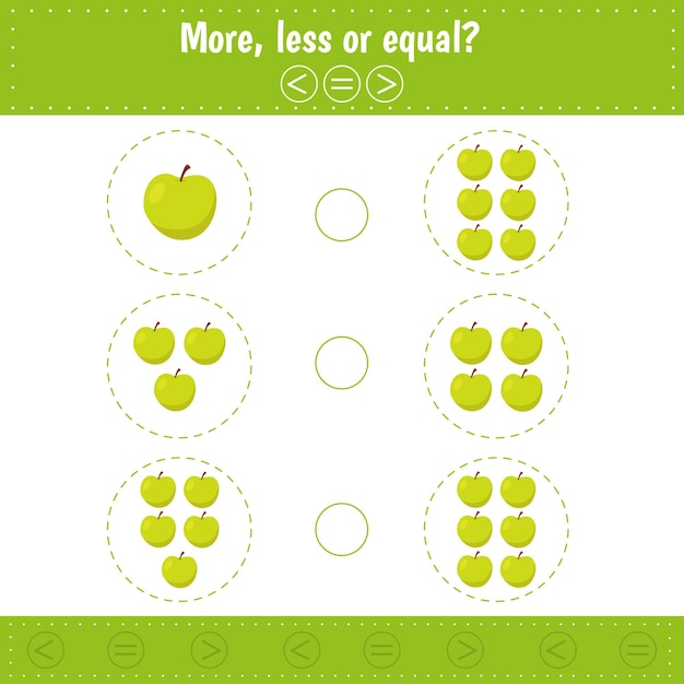 Matematyczna Gra Edukacyjna Dla Dzieci Mniej Więcej Apple
