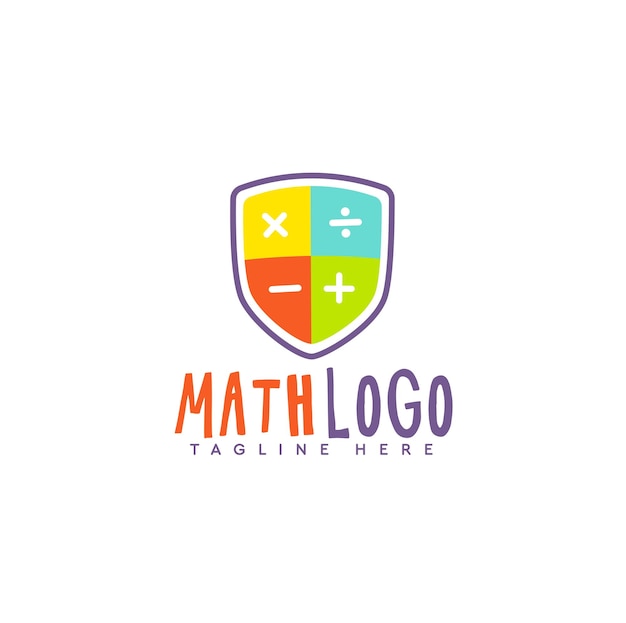 Matematyczne Logo Tarczy Wektorowej Nadaje Się Do Logo Ucznia Edukacji I Kursu Matematyki