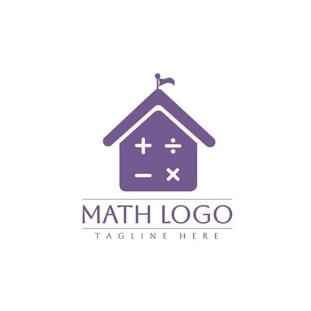 Matematyczne Logo Wektorowe Z Symbolem Kalkulatora Nadaje Się Do Logo Ucznia Edukacji I Kursu Matematyki