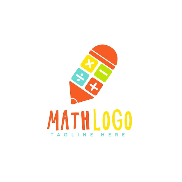 Matematyczne Wektor Zabawne Logo W Kształcie Ołówka Nadaje Się Do Logo Ucznia Edukacji I Kursu Matematyki