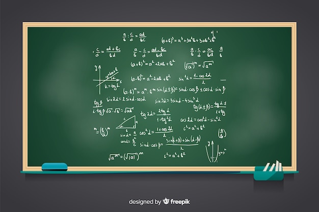 Plik wektorowy matematyka realistyczne tablica tło