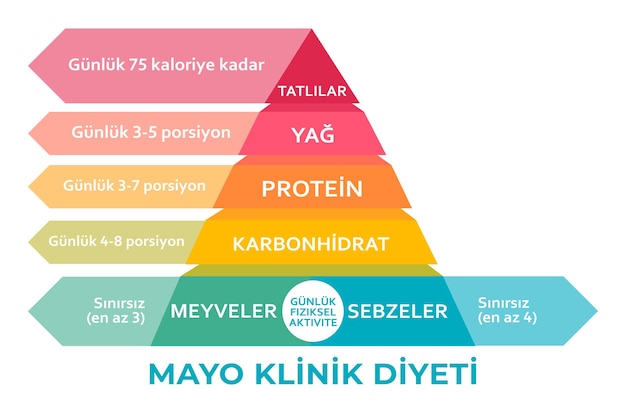 Mayo Klinik Diyeti Piramidi Mayo Clinic Piramida Zdrowej Wagi W Języku Tureckim Zdrowe Odżywianie Opieka Zdrowotna Koncepcja Diety Nieograniczone Ilości Warzyw I Owoców