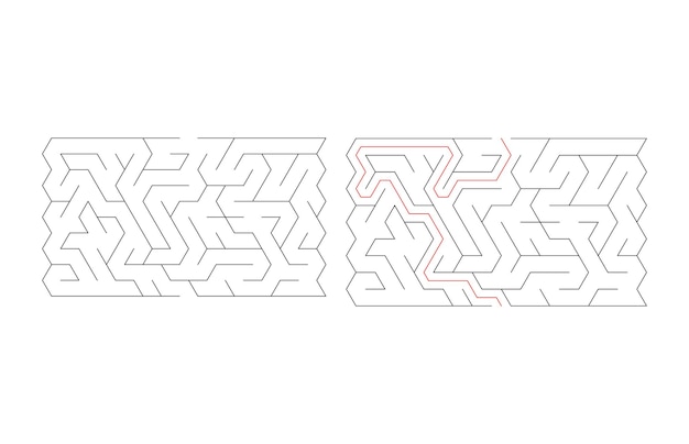 Maze Puzzle Game Book Page Zabawa i wyzwanie dla wszystkich grup wiekowych