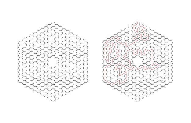 Maze Puzzle Game Book Page Zabawa i wyzwanie dla wszystkich grup wiekowych