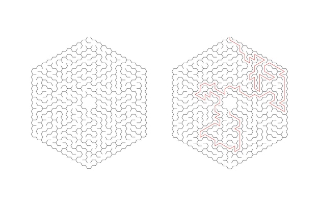 Maze Puzzle Game Book Page Zabawa i wyzwanie dla wszystkich grup wiekowych