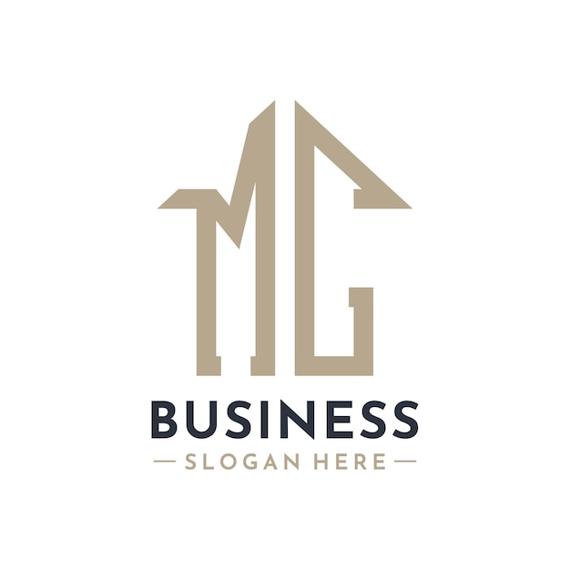 MC Letter House Logo dla biznesu nieruchomości Branding MC Property Management Nowoczesne inicjały AA Projekt logo