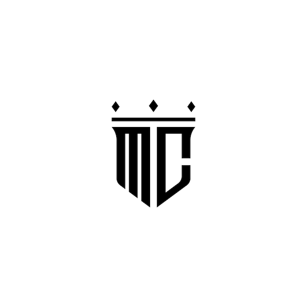 Mc Monogram Logo Projekt List Tekst Nazwa Symbol Monochromatyczny Logotyp Alfabet Znak Proste Logo