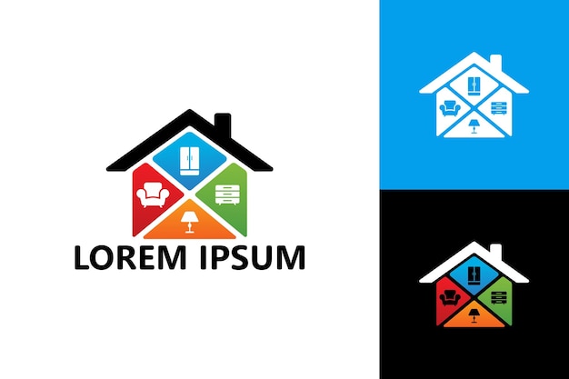 Plik wektorowy meble dom logo szablon wektor projektu