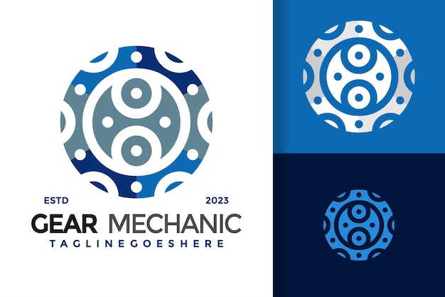 Plik wektorowy mechanik technologii logo projekt wektor symbol ikona ilustracja