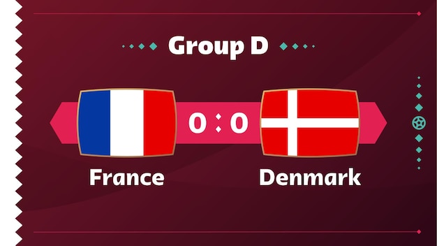 Mecz Francja Vs Dania Football 2022 Group D World Football Competition Kontra