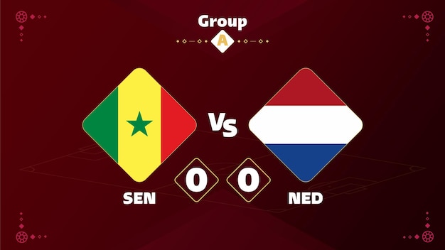 Plik wektorowy mecz katar 2022 senegal vs holandia