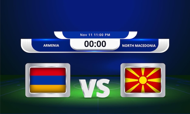 Mecz Piłki Nożnej Fifa World Cup 2022 Armenia Vs Macedonia Północna Transmisja Wyników Na Tablicy Wyników