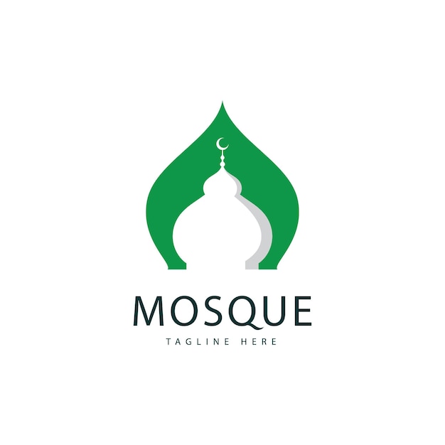 Meczet Logo Szablon Islamska Koncepcja Projekt Kreatywny Symbol