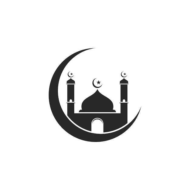 Meczet Muzułmanin Ikona Wektor Ilustracja Projektu