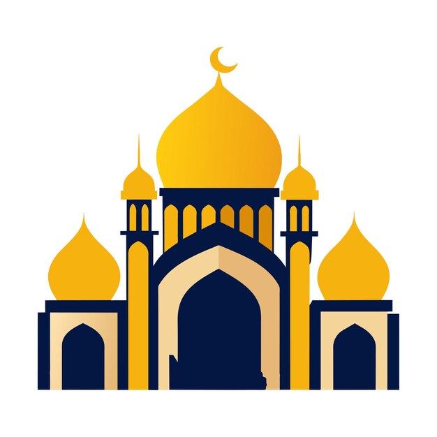 Meczet Wektor Meczet Eid Mubarak