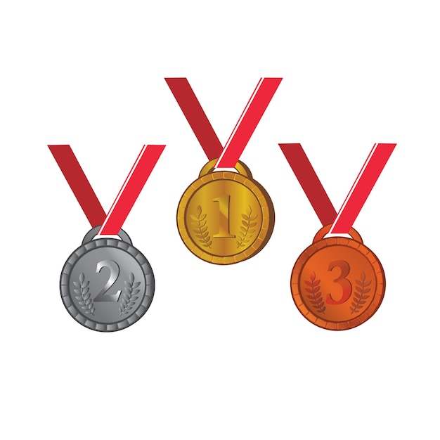 Medal Trofeum Dla Sport Wektor Szablon