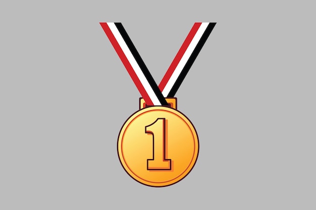 Medal z flagą Jemenu Flaga narodowa Flaga Jemenu Ilustracja wektorowa