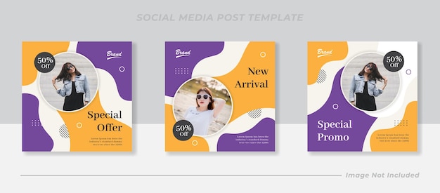 Media Społecznościowe Instagram Feed Post Szablon Banera Sprzedaży Mody
