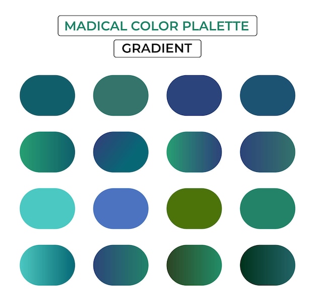 Plik wektorowy medyczna paleta kolorów i gradient